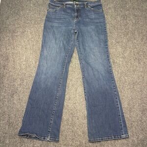 Lauren Ralph Lauren Womens Bootcut Jeans Size 12 Medium Wash Blue Denim Flare
